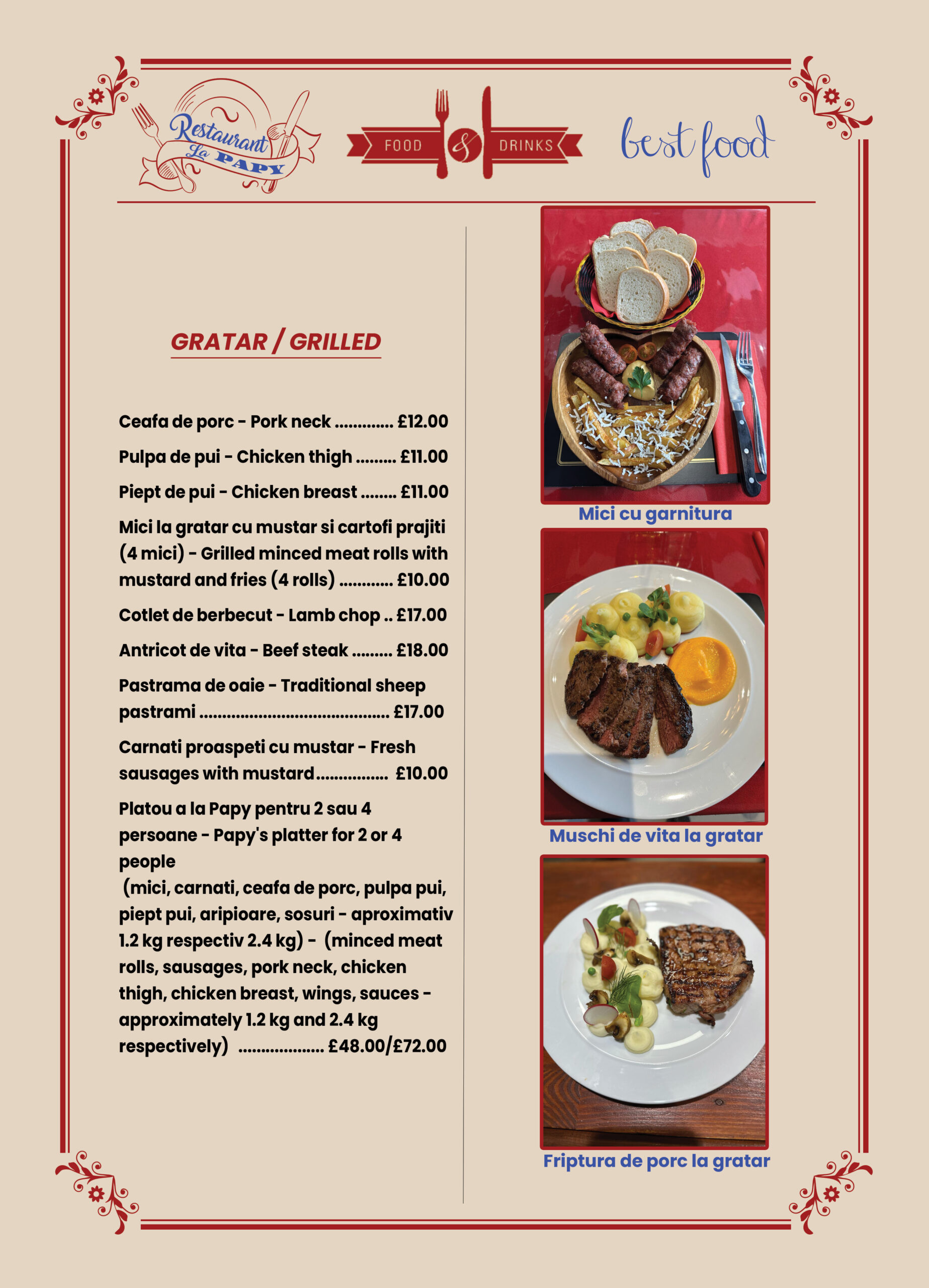 Our Menu - Enjoy Our Traditional and Modern Delights